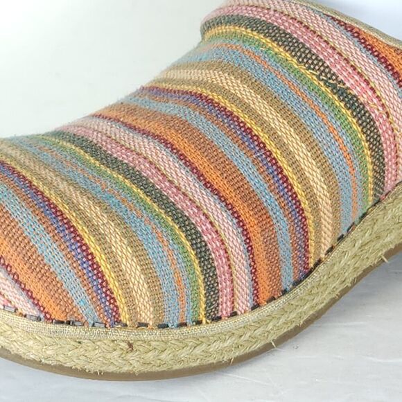 Dansko Women's EU41 US10-10,5 Multicolor Vegan Jute Woven Espadrille Clogs Shoes - Picture 12 of 15